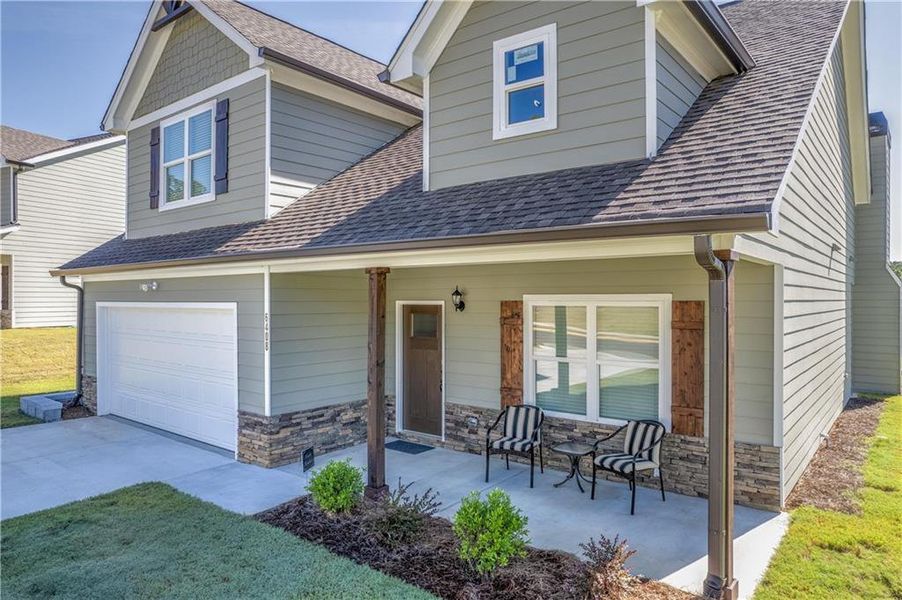 Exterior details and patio area of a home in , Lula (Image 30).