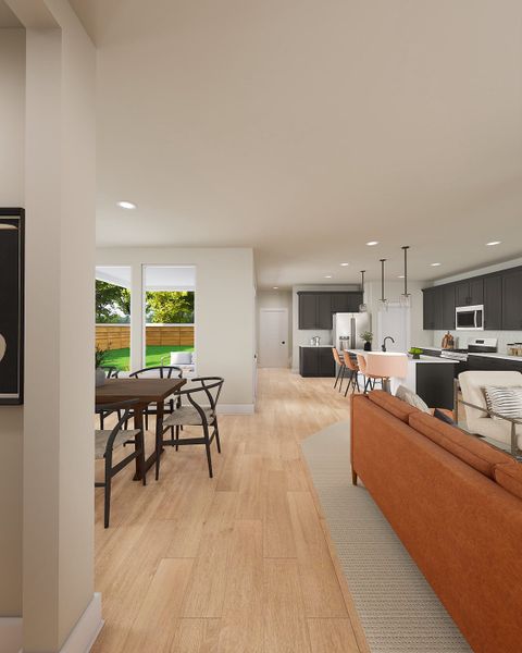 Representative furnished interior of a home built from the Lily by Tri Pointe Homes in The Retreat at Harvest, Argyle (Image 3).