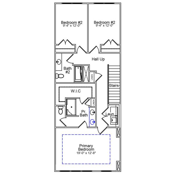 2D floor plan layout of this home in Edwards Station, Taylors, SC (Image 4).
