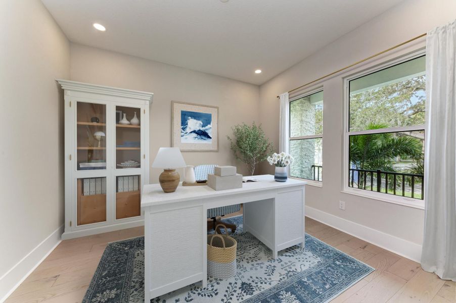 Representative furnished interior of a home built from the Granada A by Homes by WestBay in City Homes - South Tampa, Tampa (Image 7).