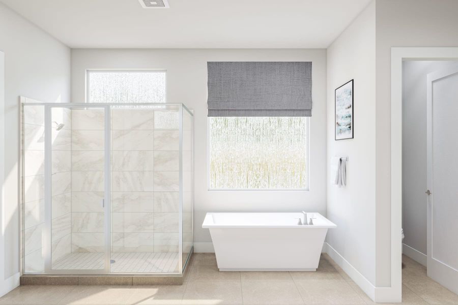 Furnished interior view inside a new home in Woodson’s Reserve, Spring (Image 13).