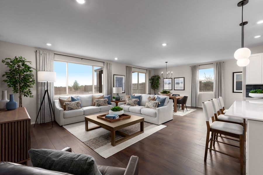 Representative furnished interior of a home built from the 2331 Modeled by KB Home in Entrada Del Toro at Rancho Sahuarita, Sahuarita (Image 9).