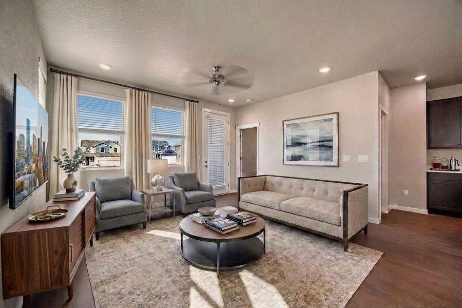Furnished interior view inside a new home in Ridge at Lorson Ranch, Colorado Springs (Image 9).