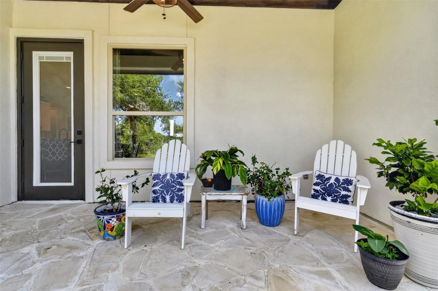 Covered Stone Patio Covered Stone Patio