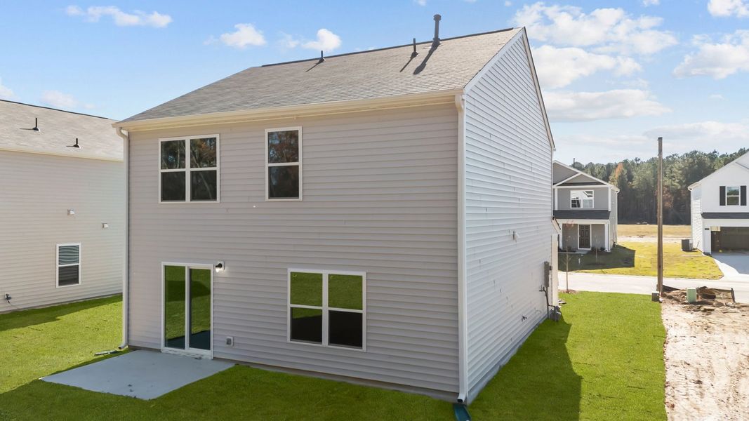 Exterior details and patio area of a home in Jetstream Park, Wilson (Image 4).