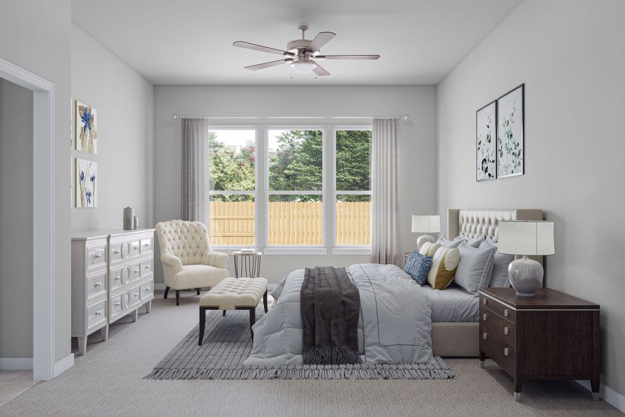 Furnished interior view inside a new home in Lagos Reserve, Manor (Image 14). Furnished interior view inside a new home in Lagos Reserve, Manor (Image 14).
