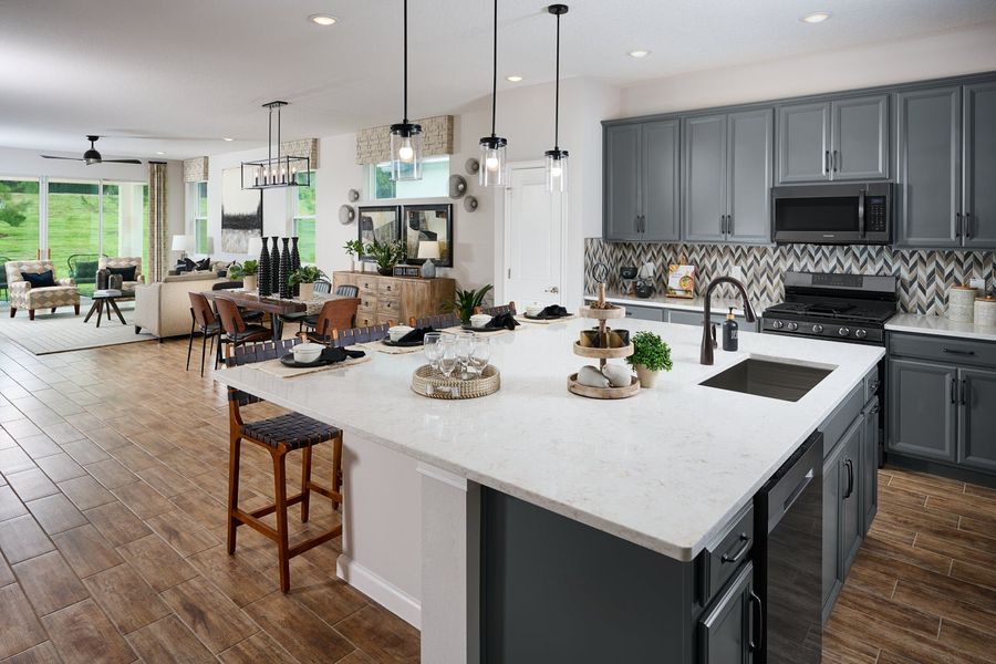 Representative furnished interior of a home built from the Hampton by Park Square Residential in Summerbrooke, Mount Dora (Image 4).