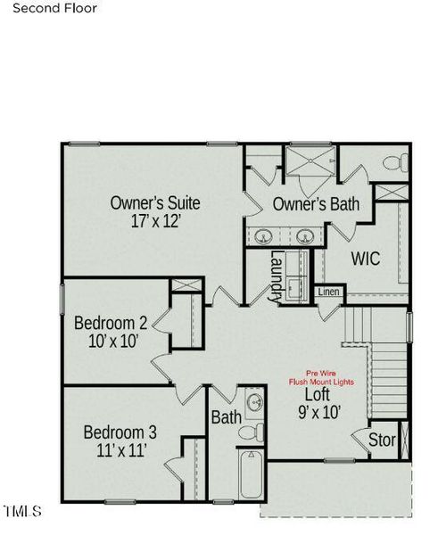 second floor layout lot 38 BB