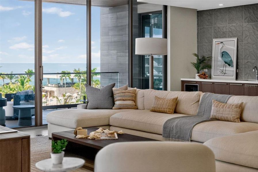 Furnished interior view inside a new home in , Longboat Key (Image 18).