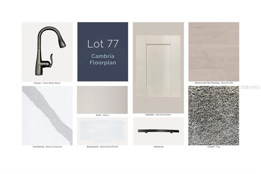 Sample of building materials used in homes in Estates at Rivercrest, Sanford (Image 9).