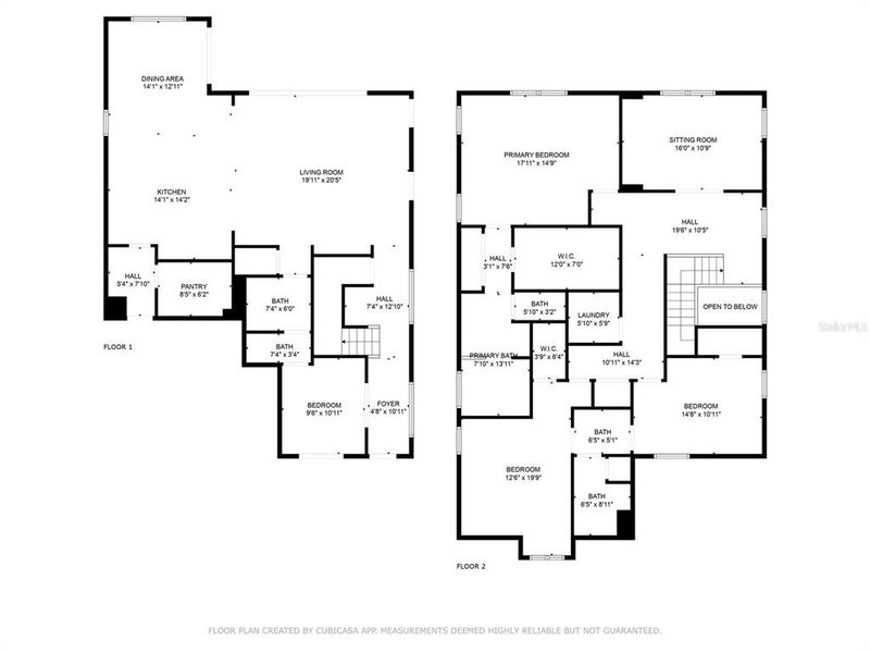 Combined floor 1 and 2 plans