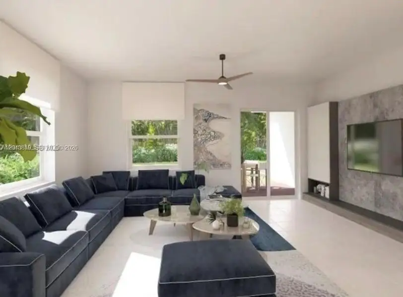 Furnished interior view inside a new home in , Miami (Image 10). Furnished interior view inside a new home in , Miami (Image 10).
