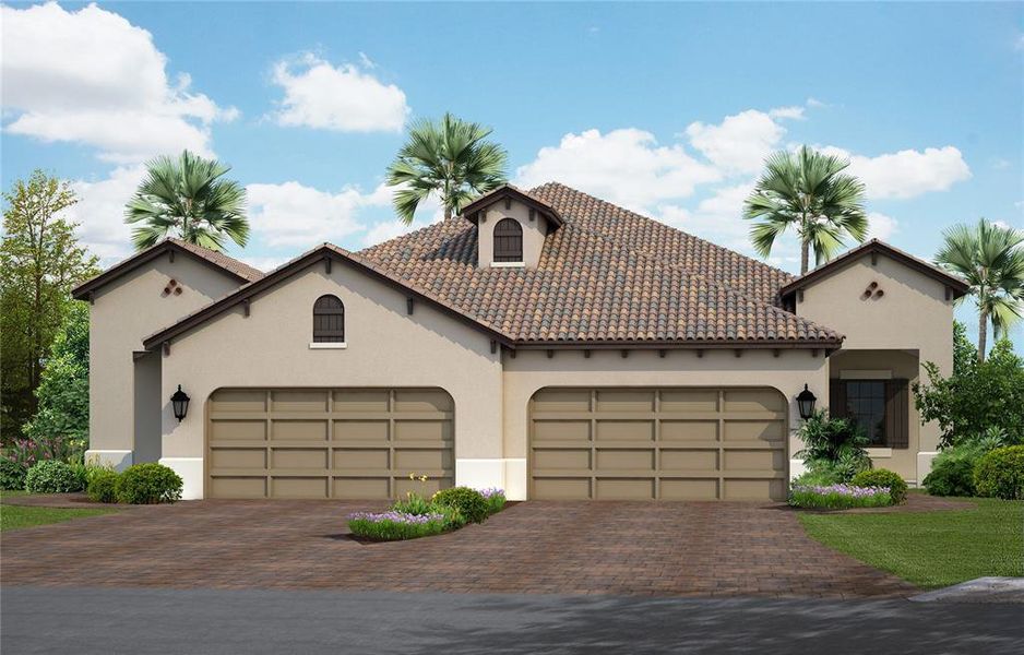Front exterior of a new home in , Englewood, FL, highlighting curb appeal (Image 1). Front exterior of a new home in , Englewood, FL, highlighting curb appeal (Image 1).