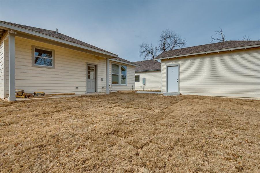 Exterior details and patio area of a home in , Dallas (Image 18). Exterior details and patio area of a home in , Dallas (Image 18).
