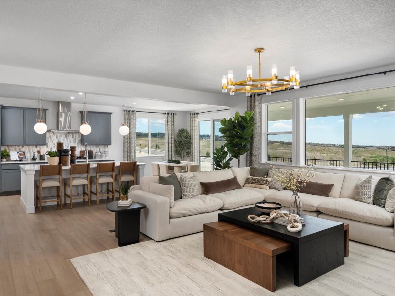 Representative furnished interior of a home built from the Tenley by Lokal Homes in Jackson Creek, Monument (Image 7).