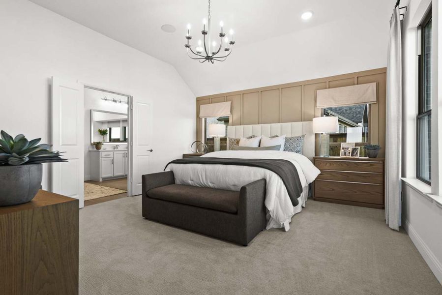 Furnished interior view inside a new home in Creekview Meadows, Pilot Point (Image 12).