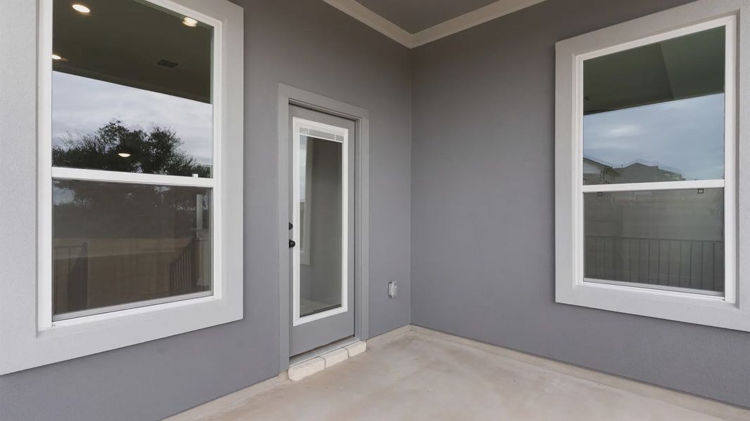 Exterior details and patio area of a home in Nolina, Georgetown (Image 3).