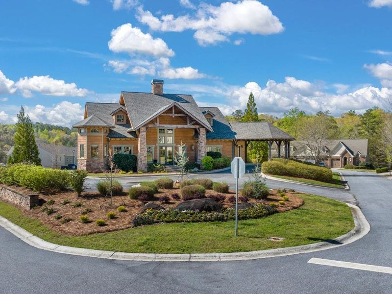 Front exterior of a new home in Mountain Park, Dahlonega, GA, highlighting curb appeal (Image 1).