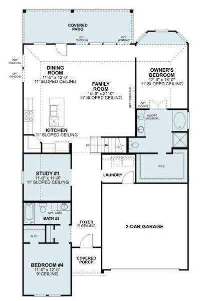 2D floor plan layout of this home in Sagebrook, Argyle, TX (Image 2). 2D floor plan layout of this home in Sagebrook, Argyle, TX (Image 2).