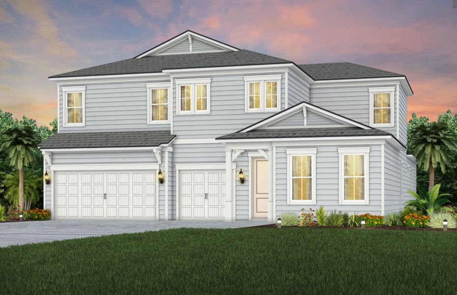 Representative exterior photo of a completed home built from the Merlot Grand by Pulte Homes in Fiddler's Cove, Kingsland, GA (Image 20). Representative exterior photo of a completed home built from the Merlot Grand by Pulte Homes in Fiddler's Cove, Kingsland, GA (Image 20).