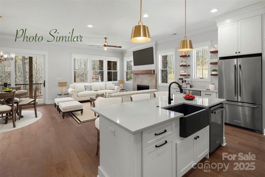 Furnished interior view inside a new home in , Hendersonville (Image 6).