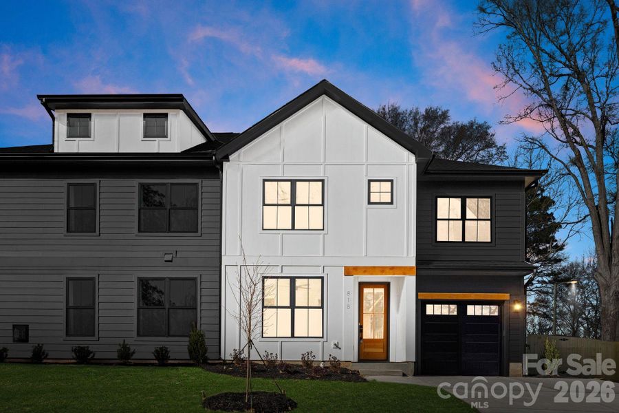Front exterior of a new home in , Charlotte, NC, highlighting curb appeal (Image 25).