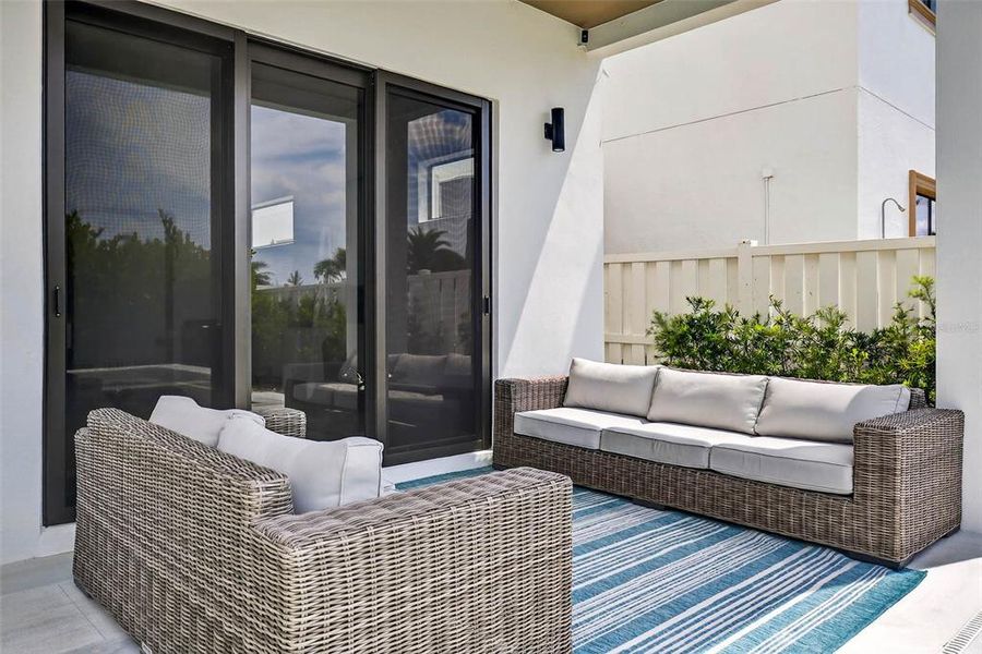 Exterior details and patio area of a home in , Redington Shores (Image 32).