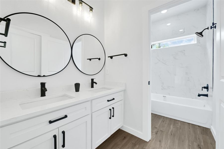 Stylish circular mirrors and storage. Stylish circular mirrors and storage.