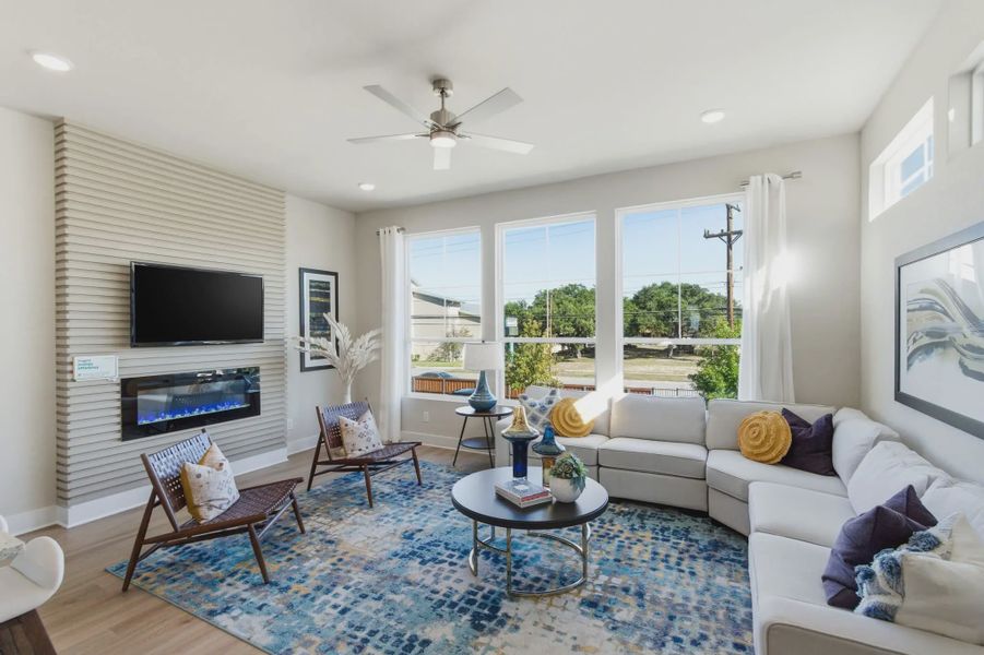Furnished interior view inside a new home in Rose Hill, San Antonio (Image 4).