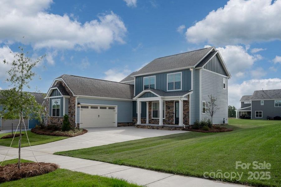 Front exterior of a new home in , Rock Hill, SC, highlighting curb appeal (Image 2). Front exterior of a new home in , Rock Hill, SC, highlighting curb appeal (Image 2).