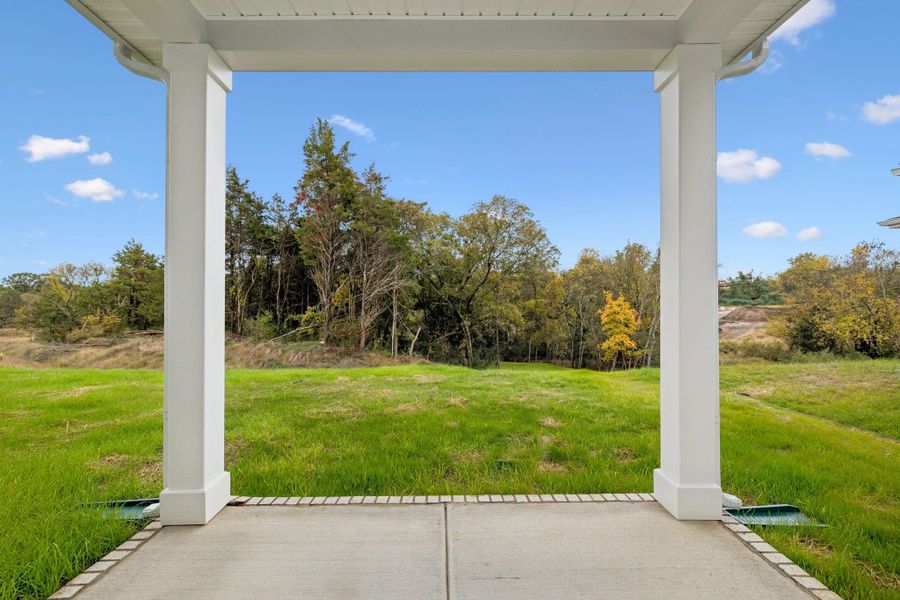 Exterior details and patio area of a home in Ascent at Arbor Ridge, La Vergne (Image 22).
