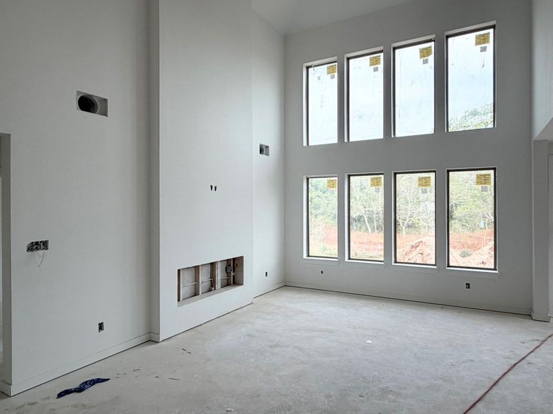 Grand High Ceiling Family Room