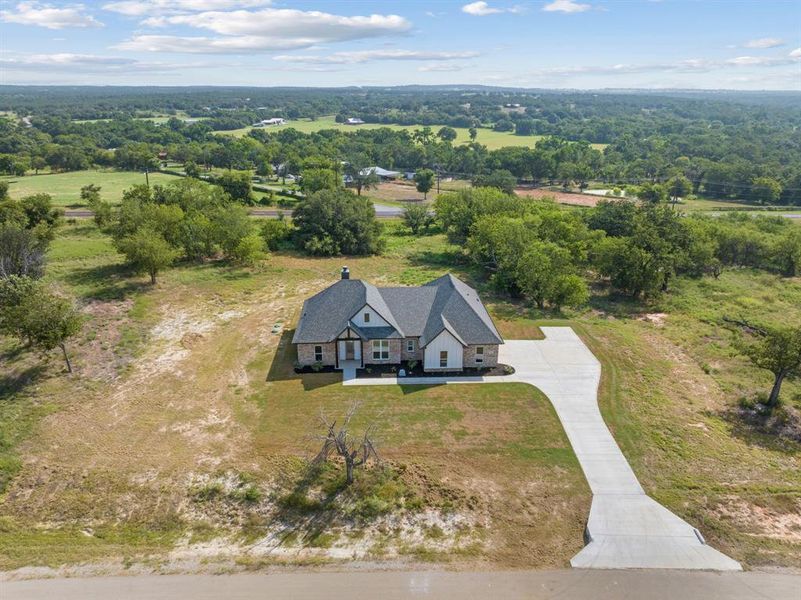 View from above of property
