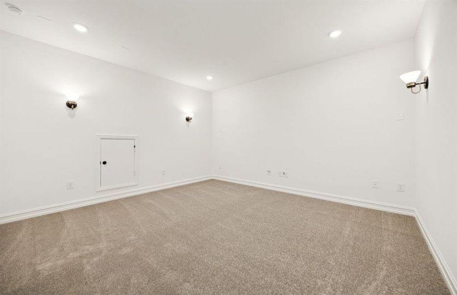 Media room on second level