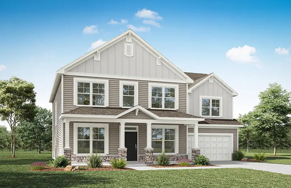 Representative exterior photo of a completed home built from the Colfax by Eastwood Homes in The Enclave at Laurelbrook, Sherrills Ford, NC (Image 5).