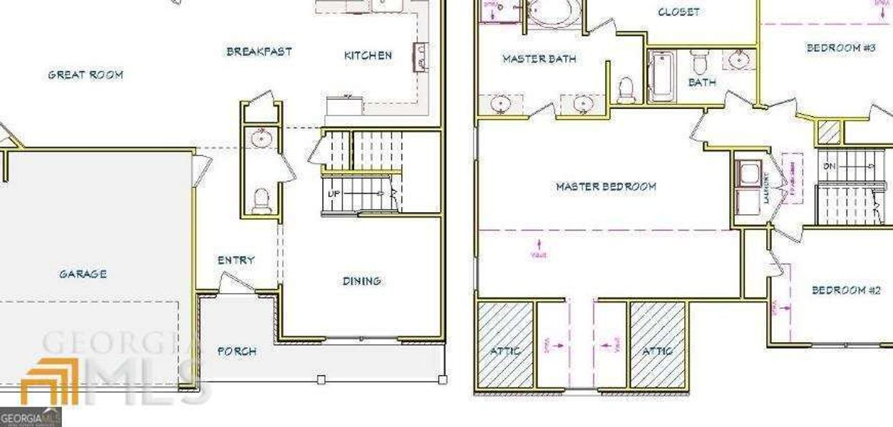 2D floor plan layout of this home in Garden Walk, Jackson, GA (Image 4).