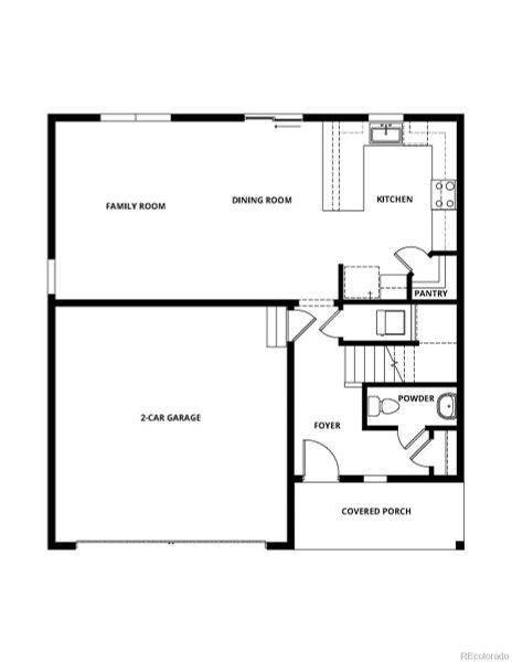 2D floor plan layout of this home in Cottonwood Greens, Fort Lupton, CO (Image 3).