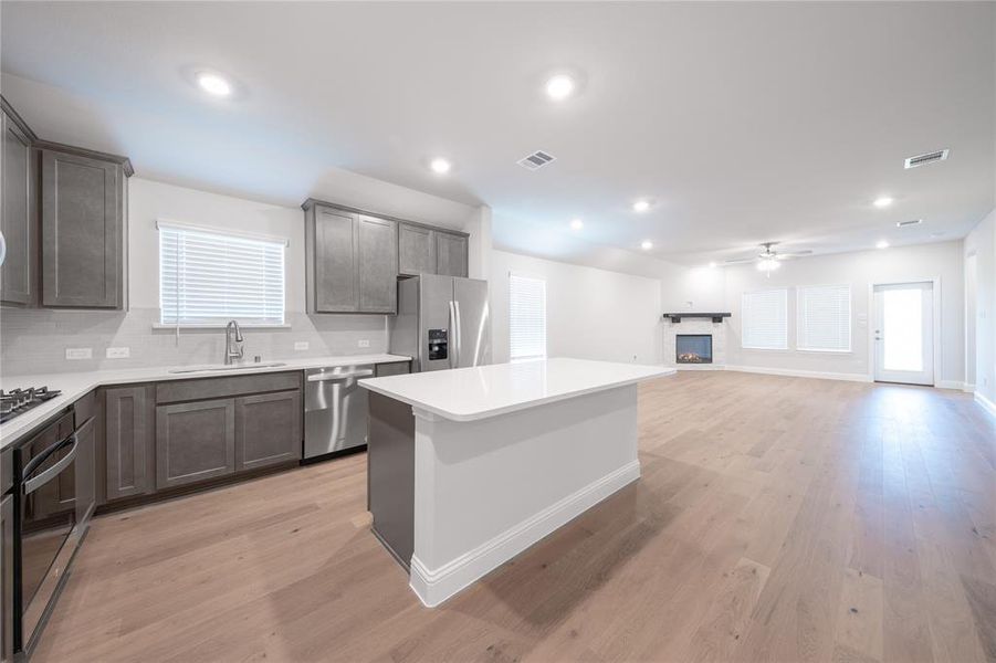 Furnished interior view inside a new home in Goodland: Overlook 60', Midlothian (Image 3).