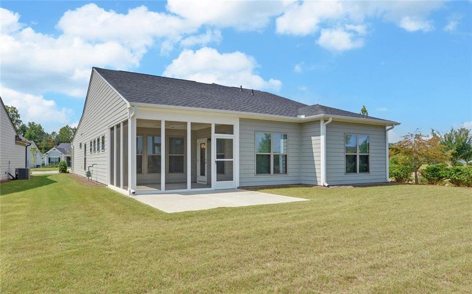 Exterior details and patio area of a home in , Hoschton (Image 23).