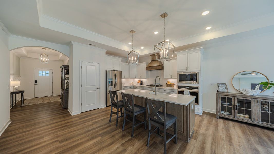 Furnished interior view inside a new home in The Villas at Pinewood, Asheboro (Image 12). Furnished interior view inside a new home in The Villas at Pinewood, Asheboro (Image 12).
