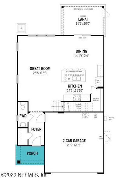 2D floor plan layout of this home in RiverTown, St. Johns, FL (Image 2). 2D floor plan layout of this home in RiverTown, St. Johns, FL (Image 2).