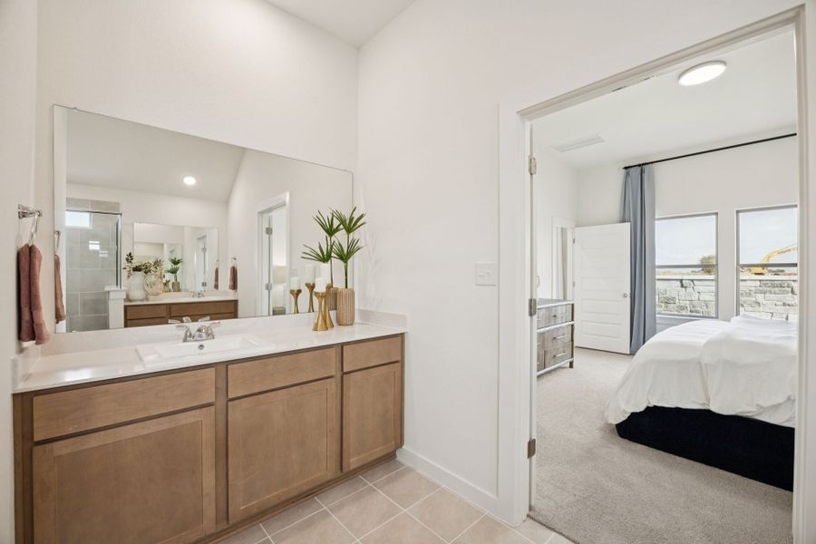 Primary Bathroom in the Diamond home plan by Trophy Signature Homes – REPRESENTATIVE PHOTO Primary Bathroom in the Diamond home plan by Trophy Signature Homes – REPRESENTATIVE PHOTO