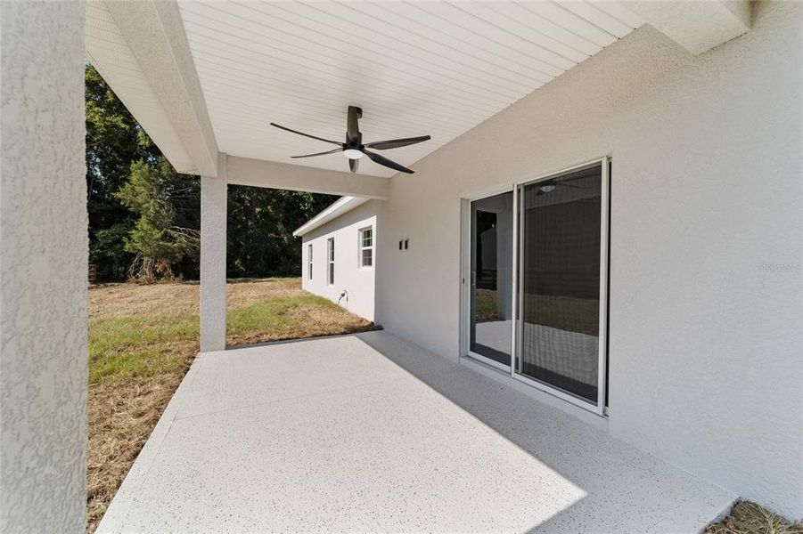 Rear Patio with Epoxy