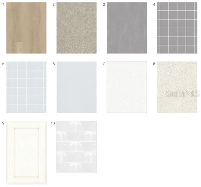 Sample of building materials used in homes in Esplanade at Wiregrass Ranch, Wesley Chapel (Image 21).
