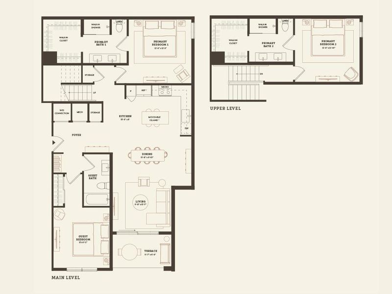 2D floor plan layout of this home in Dovetail, New Braunfels, TX (Image 3).