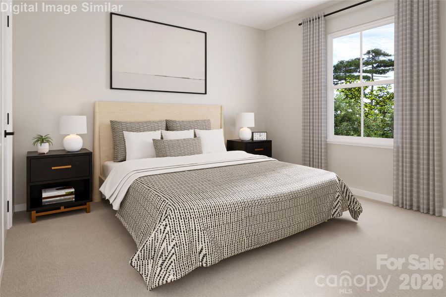 A welcoming guest bedroom filled with natural light — a clean, versatile space you can decorate to your own taste and style. A welcoming guest bedroom filled with natural light — a clean, versatile space you can decorate to your own taste and style.