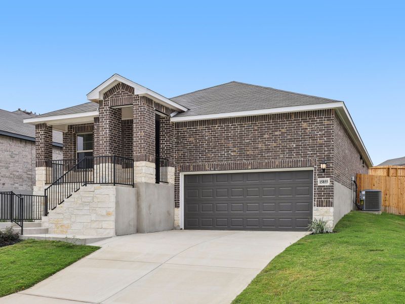 Front elevation C of a Briscoe in a Meritage Homes community. Front elevation C of a Briscoe in a Meritage Homes community.