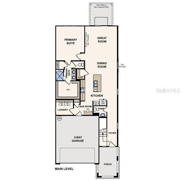 2D floor plan layout of this home in Seminole Palms, Palm Coast, FL (Image 7).