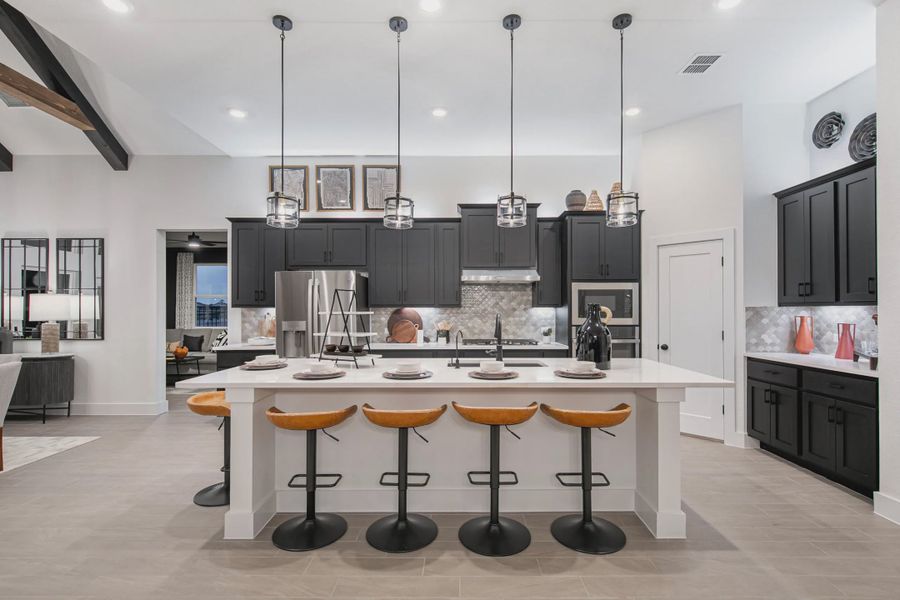 Representative furnished interior of a home built from the Charlene by Chesmar Homes in Meyer Ranch, New Braunfels (Image 11).