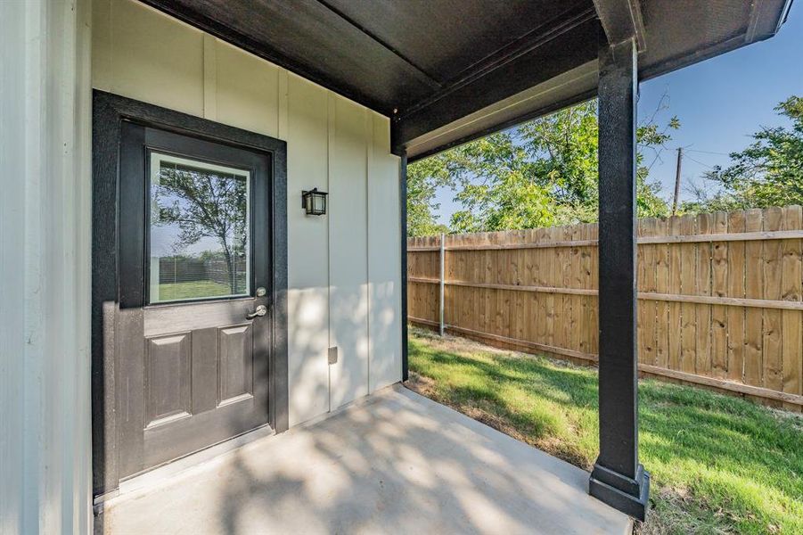 Exterior details and patio area of a home in , Fort Worth (Image 28).